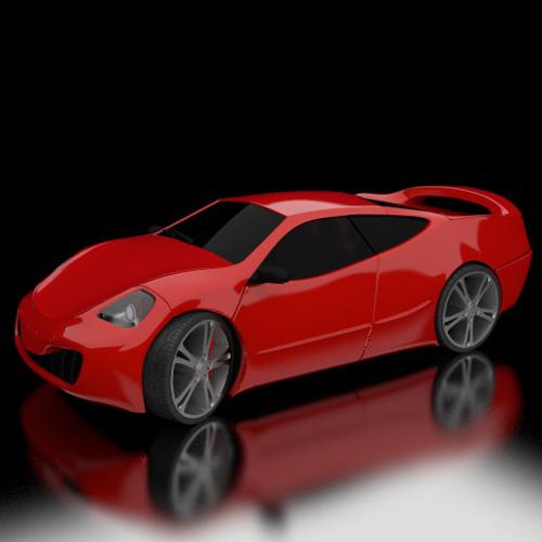 Sports car made in cycles preview image